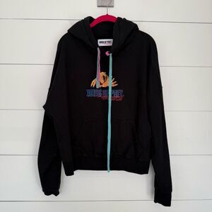 Harley Quinn Women’s Medium Bird of Prey Sequin Hoodie Pullover